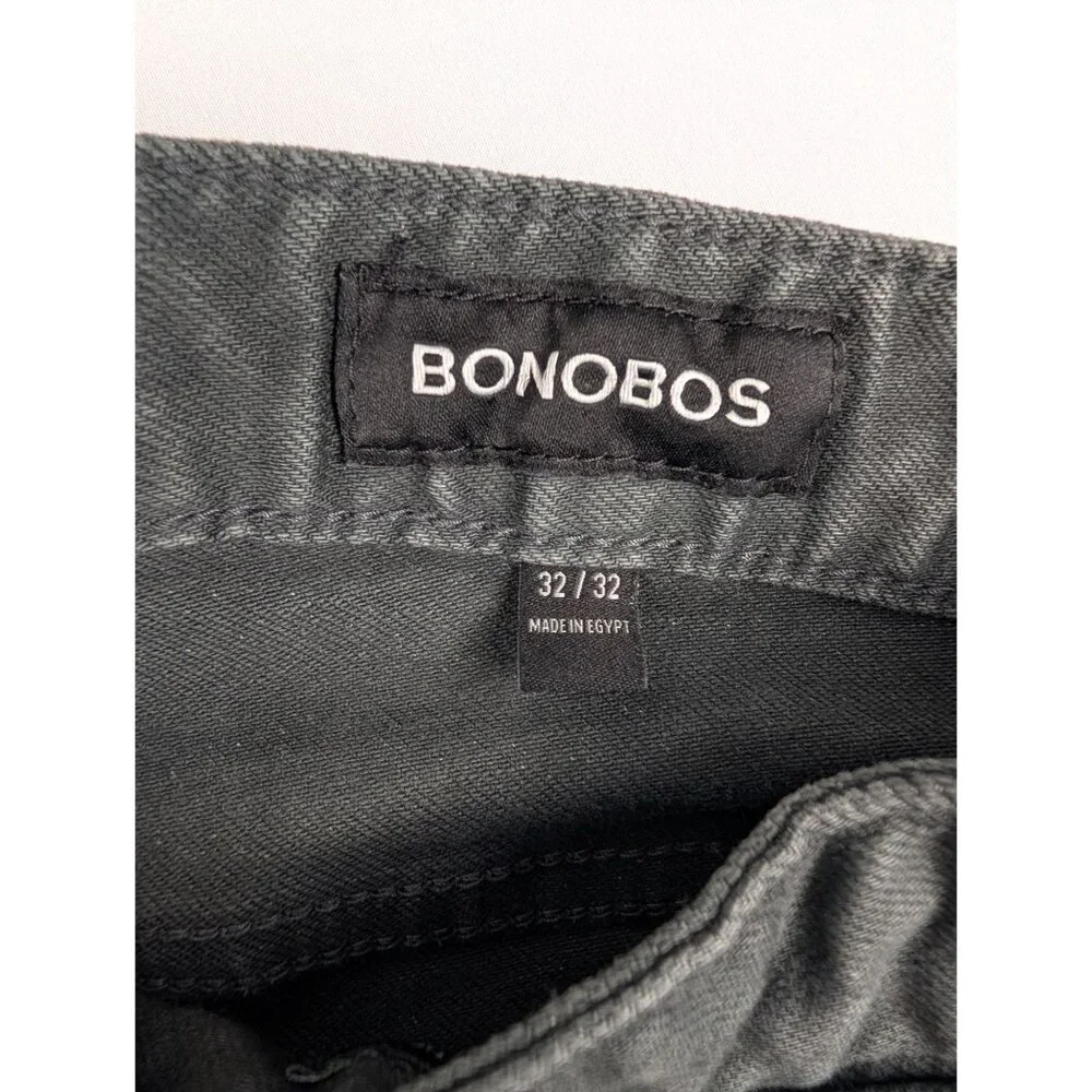 Bonobos Gray Denim Slim Fit Jeans Mens 32x31 Taper Distressed‎ 5 Pocket Mid Rise
